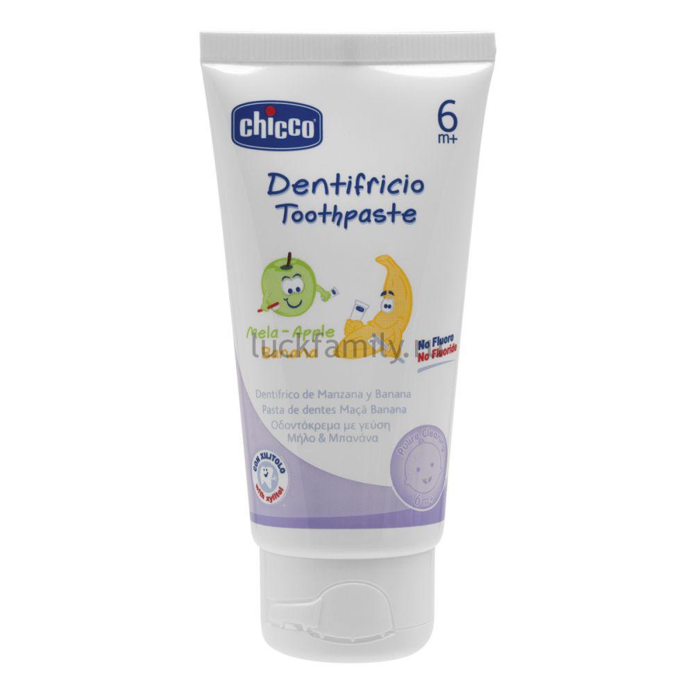 Зубная паста со вкусом яблока и банана 50 мл Chicco 2320.10 ― Luckfamily.ru