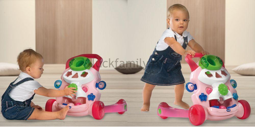 Игрушка развивающая Chicco Игровой центр-ходунки 2 в 1 розовые 6526120