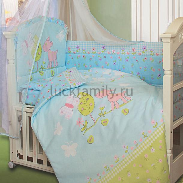 Комплект в кроватку Золотой гусь 7 предметов Little Friend