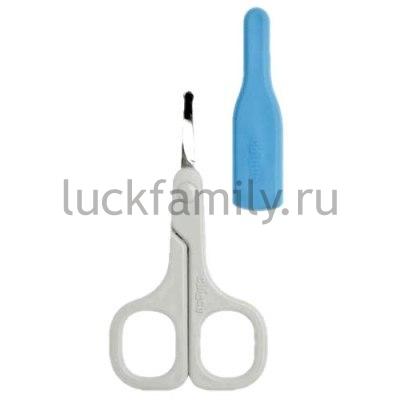 Детские ножницы Chicco с закругленными концами голубые