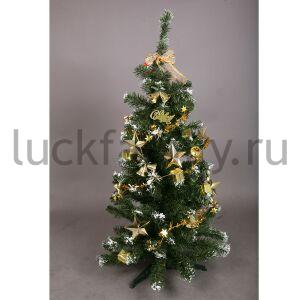 ЕЛКА ДЕКОР. 91СМ С ЗОЛОТЫМИ УКРАШЕНИЯМИ НА ПОДСТАВКЕ В ПАК. (РУСС.УП.) в кор.15шт ― Luckfamily.ru