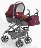 КАМ, Коляска 3в1 COMBI BABY REVERSIBLE, (бордовый), Италия	