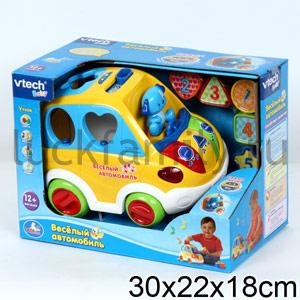 ИГРУШКА РАЗВИВАЮЩАЯ "VTECH" АВТОМОБИЛЬ-КАТАЛКА НА БАТ СВЕТ+ЗВУК В РУСС. КОР. 30*22СМв кор.4шт ― Luckfamily.ru