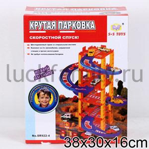ГАРАЖ 6 УРОВНЕЙ С МАШИНКАМИ, С АКСЕСС. ЦВЕТ В АССОРТ. SR922-4 В РУСС. КОР. 30*16*38СМ в кор.12шт ― Luckfamily.ru