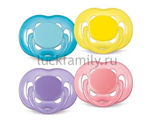 Пустышка силиконовая Avent FREEFLOW BPA-Free 6-18 мес. 86190 (SCF178/24)