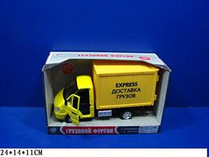 ГАЗЕЛЬ ИНЕРЦ ФУРГОН ДОСТАВКА, СВЕТ+ЗВУК, ОТКРЫВ. ДВЕРИ, РУСС. СЕРИЯ 9077-E EV8659 В КОР в кор.2*12шт ― Luckfamily.ru