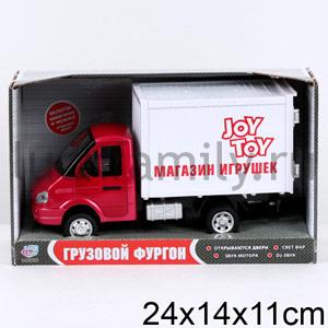 ГАЗЕЛЬ ИНЕРЦ ФУРГОН МАГАЗИН, СВЕТ+ЗВУК, ОТКРЫВ. ДВЕРИ, РУСС. СЕРИЯ 9077-F EV8662 В КОР. в кор.2*12шт ― Luckfamily.ru