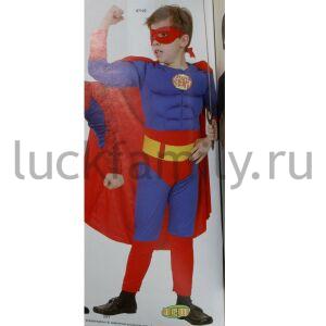 ДЕТСКИЙ КАРНАВАЛЬНЫЙ КОСТЮМ 7-10 ЛЕТ СУПЕРМЕН В ПАК. в кор.24шт ― Luckfamily.ru