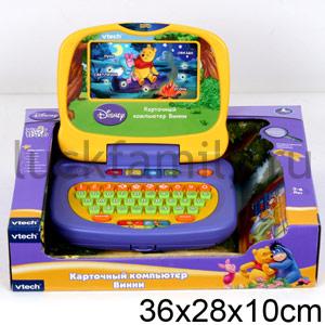 КАРТОЧНЫЙ КОМПЬЮТЕР ВИННИ "VTECH" НА БАТ. СВЕТ+ЗВУК, РУССИФИЦ., 5 ПРОГРАММ В РУСС. КОР. в кор.6шт ― Luckfamily.ru
