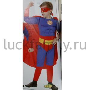 ДЕТСКИЙ КАРНАВАЛЬНЫЙ КОСТЮМ 4-6 ЛЕТ СУПЕРМЕН В ПАК. в кор.24шт ― Luckfamily.ru