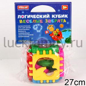 ЛОГИЧЕСКИЙ КУБ "ВЕСЕЛЫЕ ЗВЕРЯТА" в уп.14шт ― Luckfamily.ru