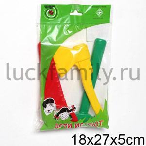 ИГРА "СТОЛЯРНЫЙ НАБОР" (НОЖОВКА, ТОПОР, МОЛОТОК) в кор.25шт ― Luckfamily.ru