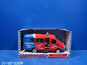 ГАЗЕЛЬ ИНЕРЦ. 1:27, СВЕТ+ЗВУК, ОТКРЫВ. ДВЕРИ 9098-B EV9514 В РУСС. КОР. 23*12СМ в кор.2*12шт ― Luckfamily.ru