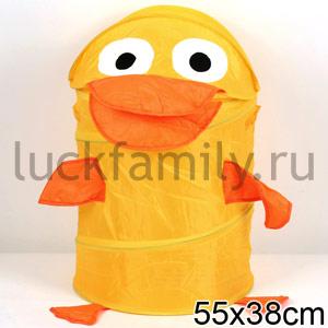КОРЗИНА ДЛЯ ИГРУШЕК УТЕНОК, ТКАНЬ ПВХ B07885 В ПАК. 35*2СМ в кор.50шт. ― Luckfamily.ru
