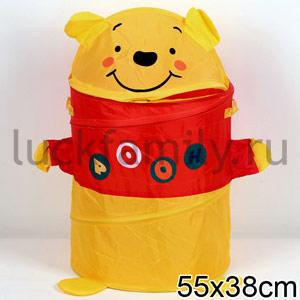 КОРЗИНА ДЛЯ ИГРУШЕК МЕДВЕДЬ ТКАНЬ ПВХ B09734 В ПАК. 35*40СМ в кор.50шт. ― Luckfamily.ru