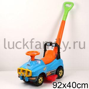 АВТОМОБИЛЬ ДЖИП-КАТАЛКА С РУЧКОЙ в кор.1шт ― Luckfamily.ru