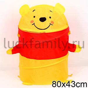 КОРЗИНА ДЛЯ ИГРУШЕК "МЕДВЕДЬ" С РИС., ТКАНЬ ПВХ B09733 В ПАК. 45*50СМ в кор.50шт. ― Luckfamily.ru