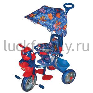 ВЕЛОСИПЕД "ФУНТИК" 3-Х КОЛ С РУЧКОЙ ОЗВУЧ, МЕТАЛЛ. КОЛ. 12" И 10",ТРУСЫ,ПОДНОЖКА,ТЕНТв кор.2шт ― Luckfamily.ru