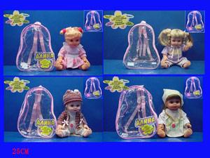 КУКЛА АЛИНА ОЗВУЧ. РУССИФИЦ. В АССОРТ. 5079/5138/41/43 EV11485 В РЮКЗАКЕ (РУСС.УП) 25СМ в кор.3*12шт ― Luckfamily.ru