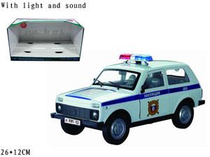 МИЛИЦИЯ ДПС ИНЕРЦ. СВЕТ+ЗВУК, РУСС. ДИЗАЙН 9120-C EV11630 В РУСС КОР. 26*12СМ в кор.2*12шт ― Luckfamily.ru