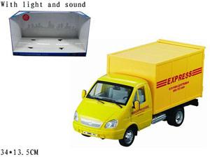 ГАЗЕЛЬ ИНЕРЦ. СЛУЖБА ДОСТАВКИ, СВЕТ+ЗВУК, РУСС ДИЗАЙН 9123-B EV11617 В КОР 34*13СМв кор.2*6шт ― Luckfamily.ru