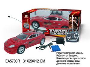 СПОРТИВНАЯ Р/У НА АККУМ. СО СВЕТОМ, ЦВЕТ В АССОРТ. SR87-2A В РУСС. КОР. 31*20*12СМ в кор.2*12шт ― Luckfamily.ru