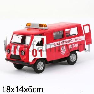 МАШИНА "ТЕХНОПАРК" МЕТАЛЛ. ИНЕРЦ. 1:43 ПОЖАРНАЯ ОХРАНА, ОТКРЫВ. ДВЕРИ, СВЕТ+ЗВУК В КОР в кор.2*24шт ― Luckfamily.ru