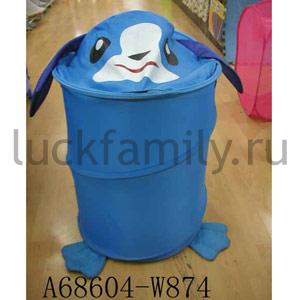 КОРЗИНА ДЛЯ ИГРУШЕК "ЗАЙЧИК" ТКАНЬ ПВХ В ПАК. 50*45*2СМ в кор.50шт ― Luckfamily.ru