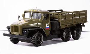 МАШИНА "ТЕХНОПАРК" МЕТАЛЛ. ИНЕРЦ. 1:43 УРАЛ БОРТОВОЙ ВОЕННЫЙ СВЕТ+ЗВУК В РУСС. КОР. в кор.2*24шт. ― Luckfamily.ru