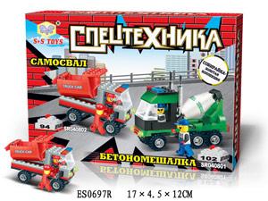 КОНСТРУКТОР ПЛАСТ. СПЕЦТЕХНИКА 94 ДЕТ. SR040802 В РУСС. КОР. 17*5*12СМ в кор.2*60шт. ― Luckfamily.ru