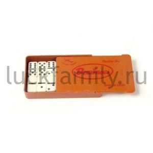 ИГРА НАСТОЛЬНАЯ ДОМИНО В ПЛАСТ. ПЕНАЛЕ 11СМ в кор.120шт ― Luckfamily.ru