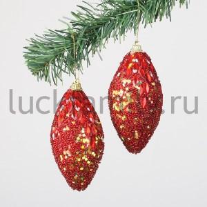 НАБОР ИЗ 4-Х ЕЛОЧНЫХ ИГРУШЕК СОСУЛЬКИ, ОБСЫПНЫЕ СО СТРАЗАМИ, ЦВЕТ В АССОРТ. В ПЛАСТ. в кор.2*36наб ― Luckfamily.ru
