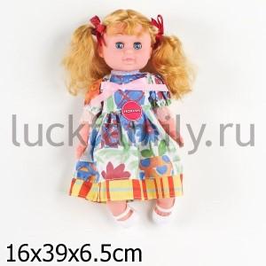 КУКЛА "НАСТЕНЬКА" ОЗВУЧ., РУСС. ЧИП, ГОВОРИТ 5 ФРАЗ, В АССОРТ. В ПАК. 28СМ в кор.2*36шт. ― Luckfamily.ru