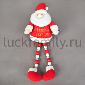 НОВОГОДНЕЕ УКРАШЕНИЕ ДЕД МОРОЗ/СНЕГОВИК "С НОВЫМ ГОДОМ" 38СМ В ПАК. в кор.108шт ― Luckfamily.ru