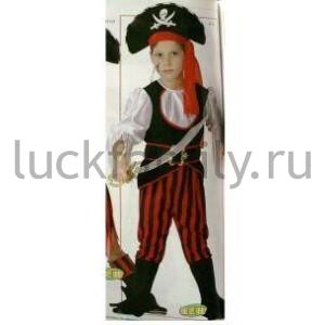 ДЕТСКИЙ КАРНАВАЛЬНЫЙ КОСТЮМ 4-6 ЛЕТ ПИРАТ В ПАК. в кор.24шт ― Luckfamily.ru