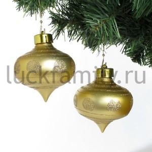 НАБОР ИЗ 6-И НОВОГОДНИХ УКРАШЕНИЙ ЛУКОВИЦЫ 8СМ МАТОВЫЕ С РИС, ЦВЕТ В АССОРТ. В ПОДАР. УП в кор.72наб ― Luckfamily.ru