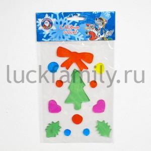 НАБОР ИЗ 13-И НАКЛЕЕК НА ОКНО, В АССОРТ. В ПАК. С ХЕДЕРОМ в кор.1440наб ― Luckfamily.ru