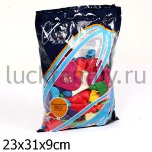 ШАРИК НАДУВНОЙ 10" СЕРДЦЕ С РИС. ILY 2 ЦВЕТА УП-100ШТ ― Luckfamily.ru