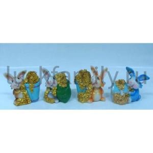 КОПИЛКА КРОЛИК В АССОРТ. 11*7*9СМ В КОР. УП-4ШТ в кор.18уп ― Luckfamily.ru