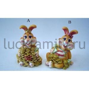 КОПИЛКА КРОЛИК С МОНЕТАМИ В АССОРТ. 8*7,9*11,1CM В КОР в кор.72шт ― Luckfamily.ru