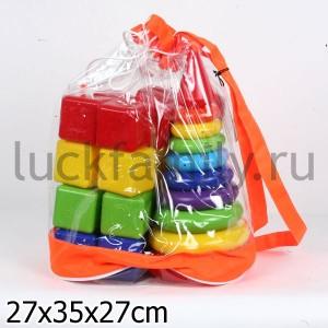 НАБОР  РАДУГА МАКСИ (ПИРАМИДА+КУБИКИ) в кор.12наб ― Luckfamily.ru
