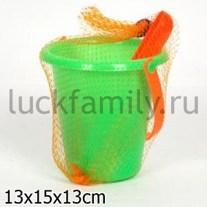 ДЕТСКИЙ ПЕСОЧНЫЙ НАБОР (ВЕДРО МИНИ,  СОВОК)  в кор.30шт ― Luckfamily.ru