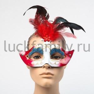 КАРНАВАЛЬНАЯ МАСКА РАЗНОЦВЕТНАЯ 16.5СМ В ПАК. в кор.600шт ― Luckfamily.ru