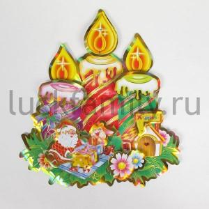 НОВОГОДНЕЕ УКРАШЕНИЕ СВЕЧИ ИЗ БУМАГИ 32СМ в кор.500шт ― Luckfamily.ru