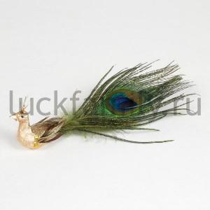 НОВОГОДНЕЕ УКРАШЕНИЕ ПАВЛИН 15СМ УП-12ШТ в кор.100уп ― Luckfamily.ru