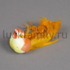 НОВОГОДНЕЕ УКРАШЕНИЕ ЖАР-ПТИЦА 10СМ УП-12ШТ в кор.100уп ― Luckfamily.ru