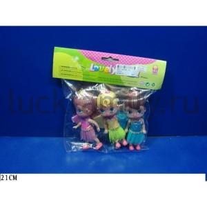 КУКЛА  В АССОРТ. YC213 EV15417 В ПАК. 21СМ УП-3 ШТ в кор.4*72уп ― Luckfamily.ru