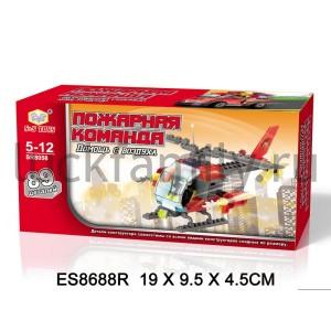 КОНСТРУКТОР "ПОЖАРНАЯ КОМАНДА" ВЕРТОЛЕТ SR8056 В РУСС. КОР. 19*9*4СМ в кор.4*48шт ― Luckfamily.ru