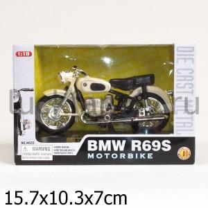 МОТОЦИКЛ МЕТАЛЛ. BMW R69S ЦВЕТ В АССОРТ. В КОР. 13СМ в кор.8*12шт ― Luckfamily.ru