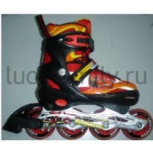 РОЛИКИ РАЗДВ., АЛЮМИН.РАМА, ABEC-7 CARBON, КОЛЕСА PU 70*24ММ, ТАЧКИ DISNEY, Р-Р 34-37 в кор.6пар ― Luckfamily.ru